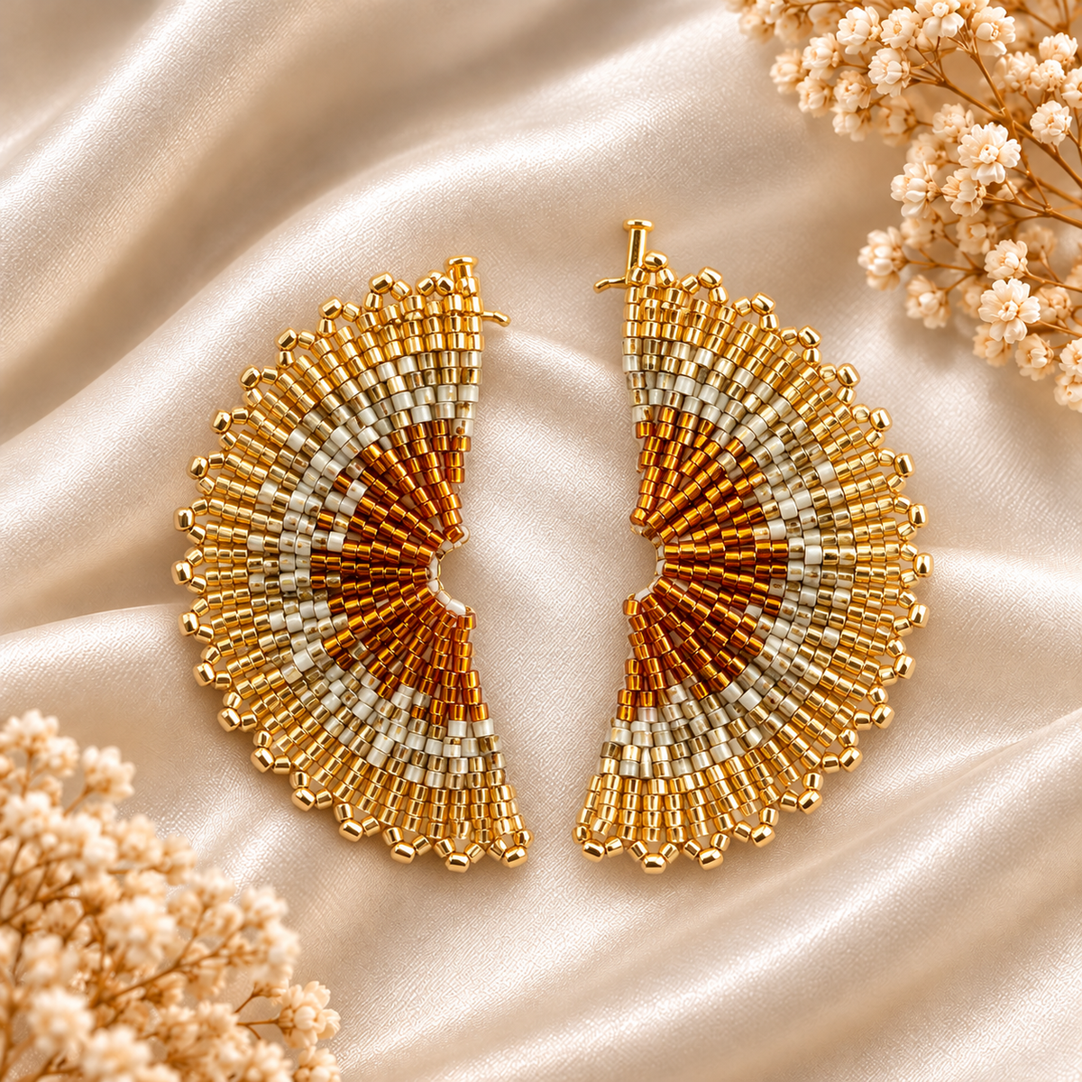 Aurora Fan Earrings – Miyuki Earrings | Bellalu Jewelry