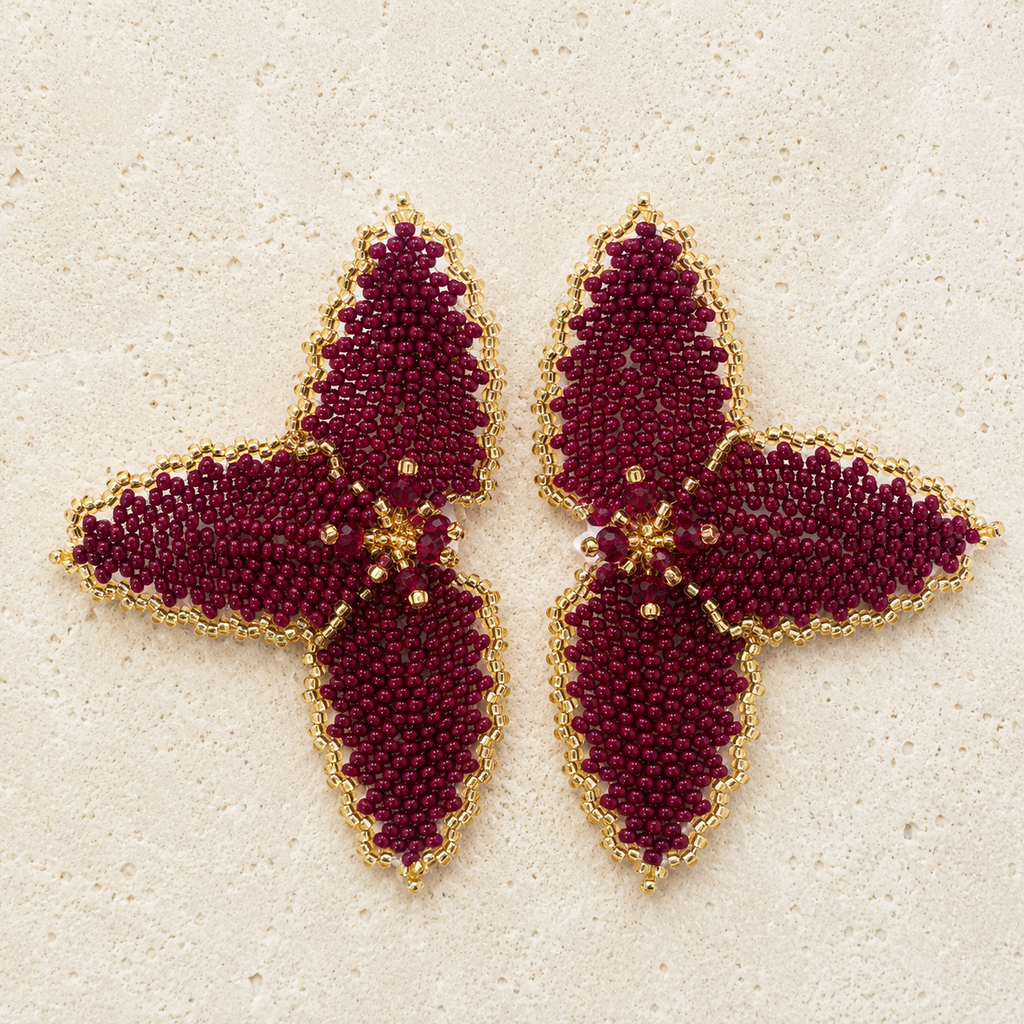 Half Flower Earrings Modern Floral Statement Jewelry for Women
