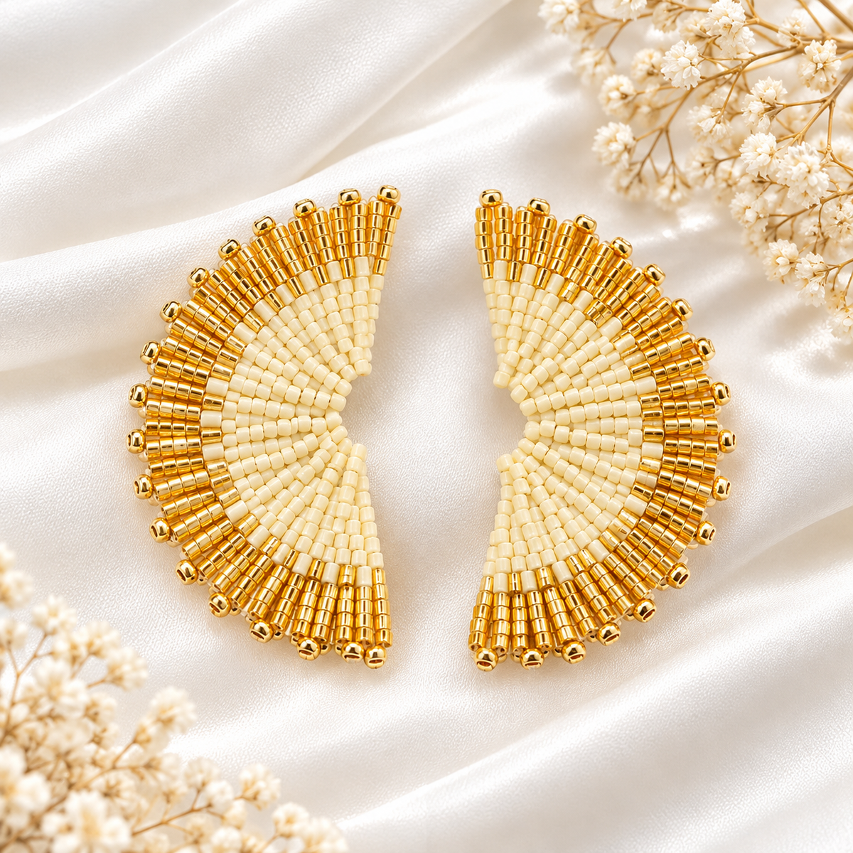 Aurora Fan Earrings – Miyuki Earrings | Bellalu Jewelry