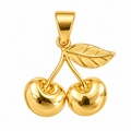 Cherry Charm | Handmade Bronze & Gold Plated Charm | Bellalu Jewelry