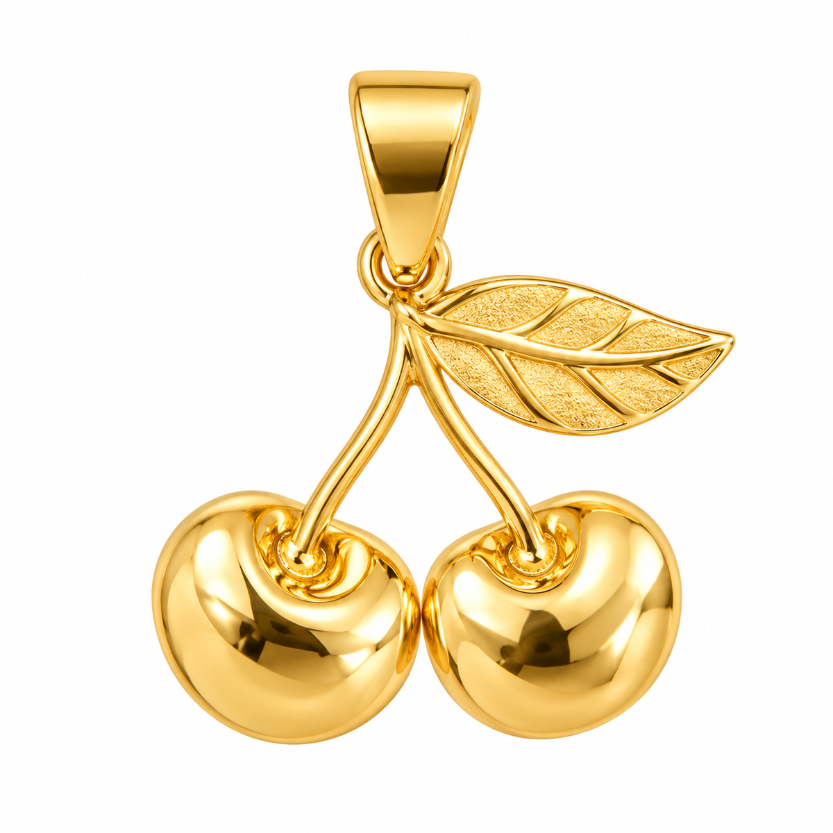 Cherry Charm | Handmade Bronze & Gold Plated Charm | Bellalu Jewelry