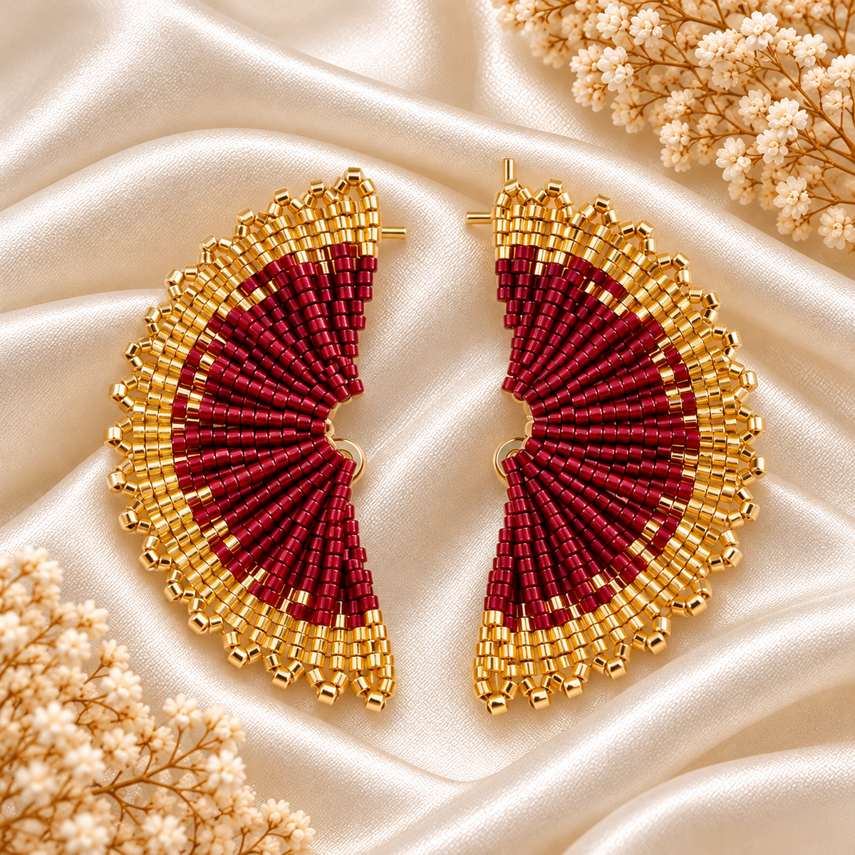 Aurora Fan Earrings – Miyuki Earrings | Bellalu Jewelry