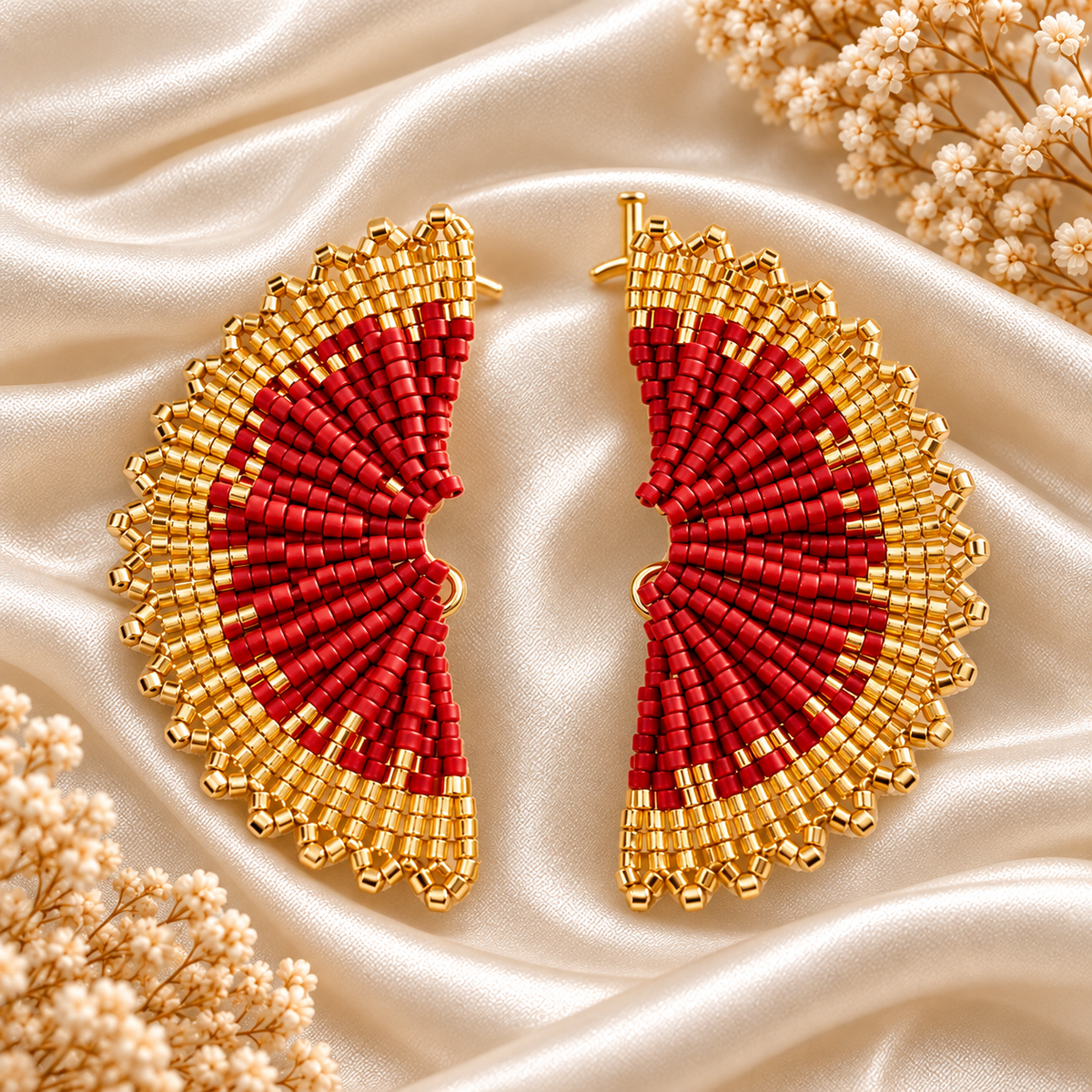Aurora Fan Earrings – Miyuki Earrings | Bellalu Jewelry