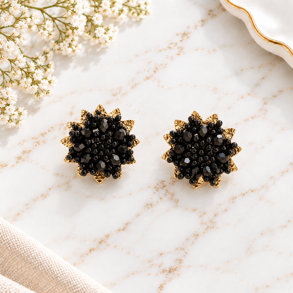 Stars Earrings | Gold-Plated Bronze Jewelry
