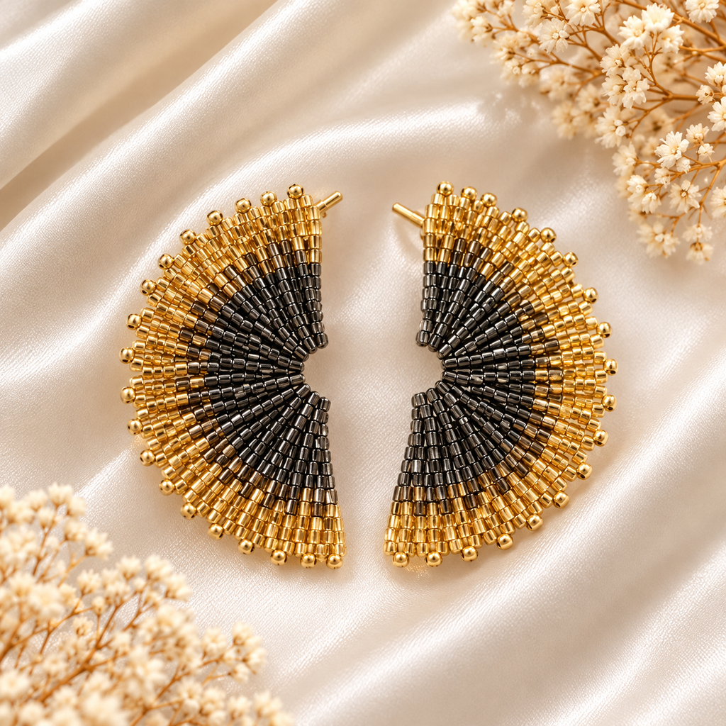 Aurora Fan Earrings – Miyuki Earrings | Bellalu Jewelry