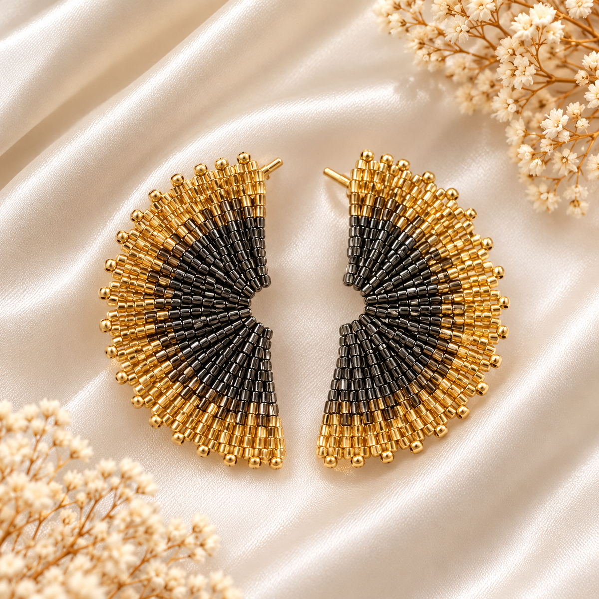 Aurora Fan Earrings – Miyuki Earrings | Bellalu Jewelry