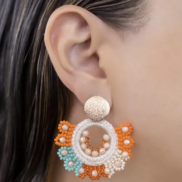 Summer Crochet Earrings – Handmade Boho-Chic Statement Jewelry