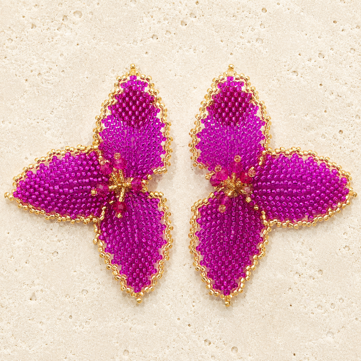 Half Flower Earrings Modern Floral Statement Jewelry for Women