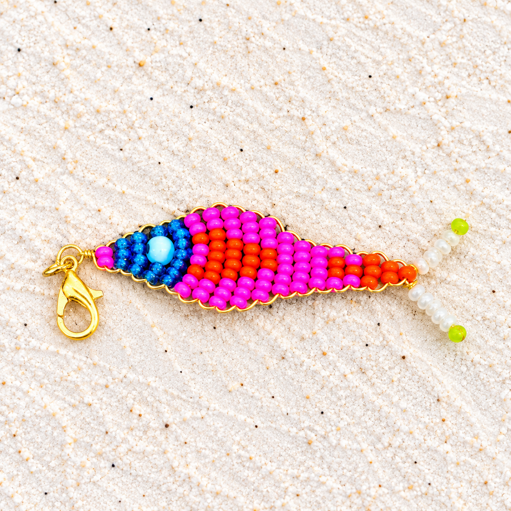 Beaded Fish Charm – Colorful Handmade Mostacilla Beads