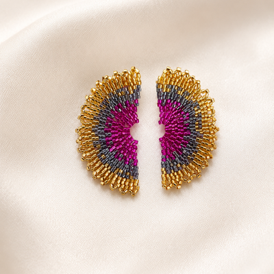 Aurora Fan Earrings – Miyuki Earrings | Bellalu Jewelry