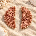 Olivia Fan Earrings | Handmade Miyuki Bead | Bellalu Jewelry