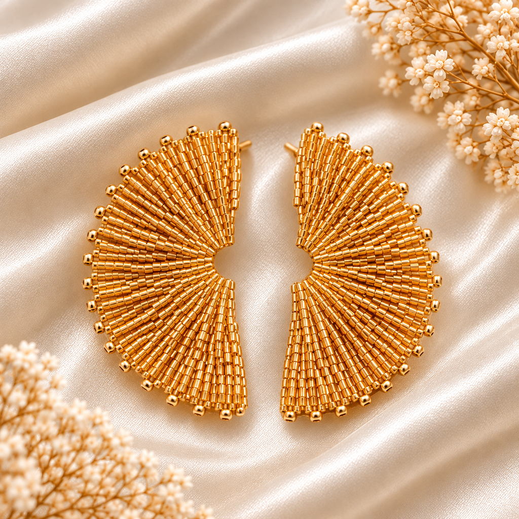 Aurora Fan Earrings – Miyuki Earrings | Bellalu Jewelry