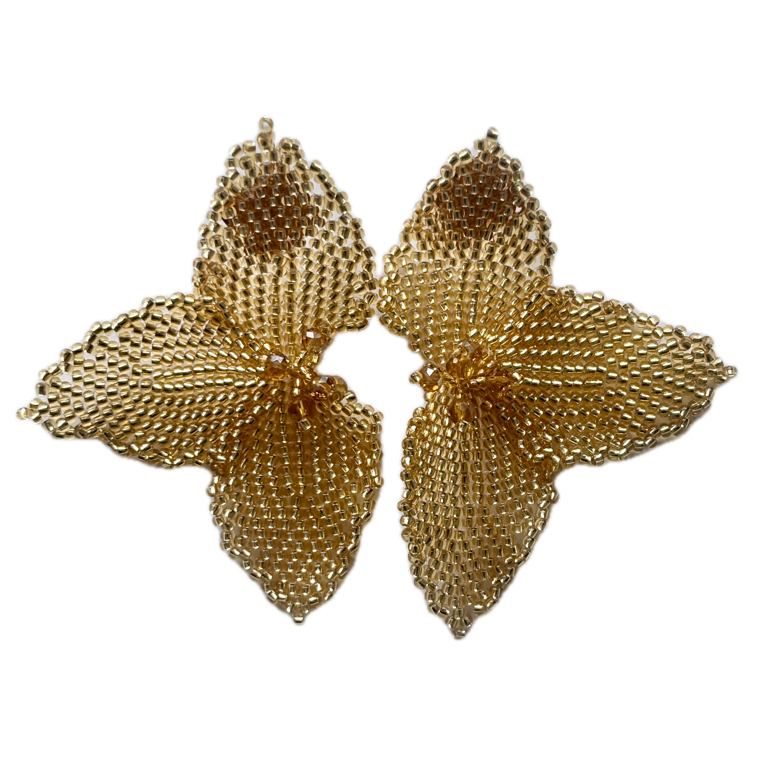 Half Flower Earrings Modern Floral Statement Jewelry for Women