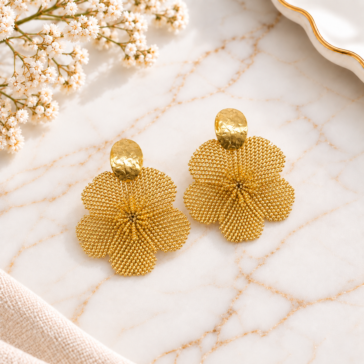 Corazón Earrings | Handmade Miyuki Beaded Statement Earrings | Bellalu Jewelry