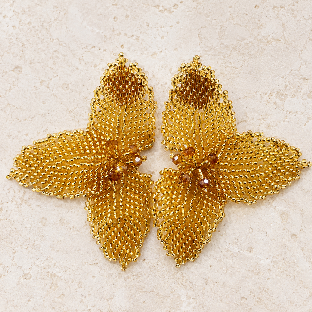Half Flower Earrings Modern Floral Statement Jewelry for Women