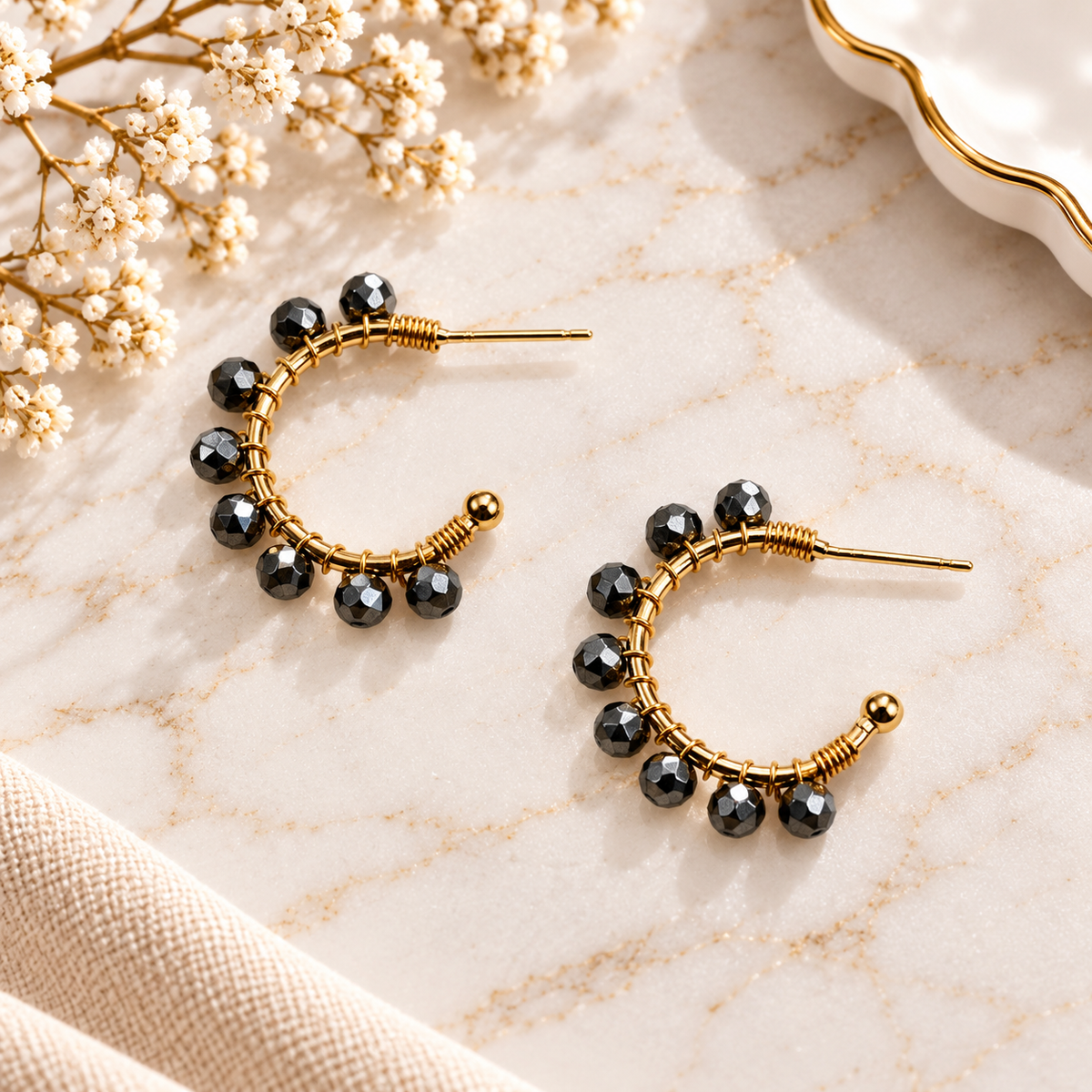 Atoleah Earrings | Handmade Beaded Statement Earrings | Bellalu Jewelry