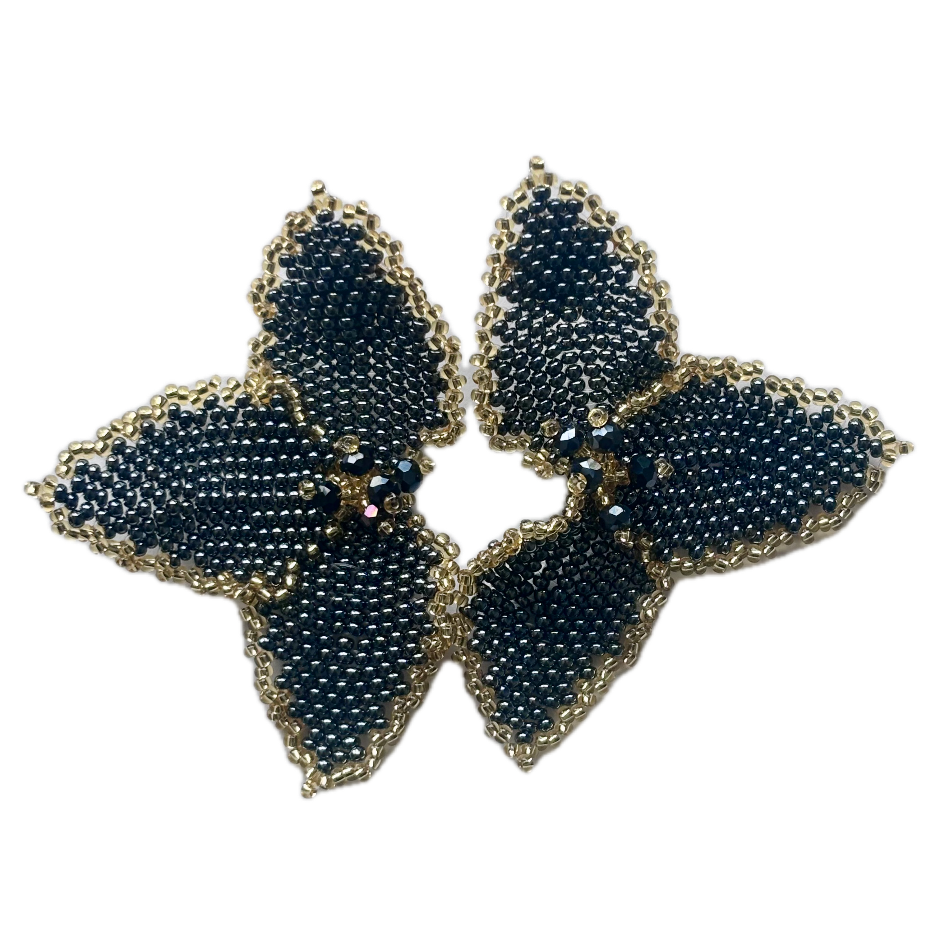 Half Flower Earrings Modern Floral Statement Jewelry for Women