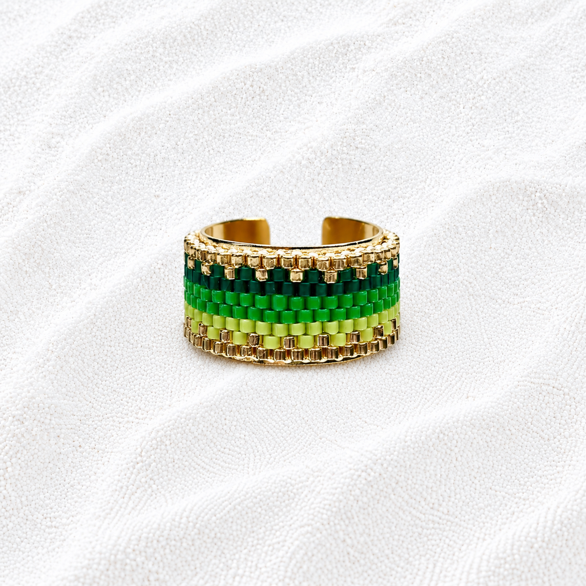 Aliza Adjustable Ring | Handmade Miyuki Bead Ring | Bellalu Jewelry