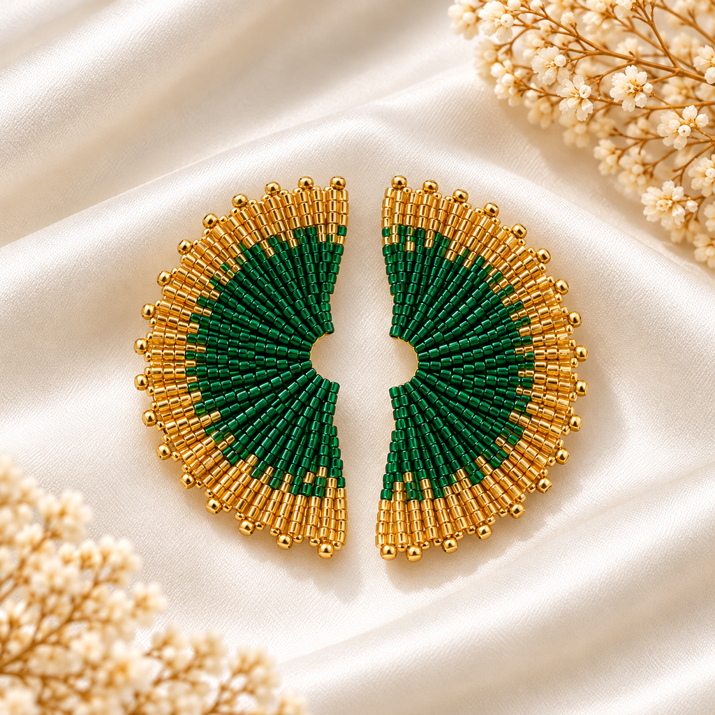 Aurora Fan Earrings – Miyuki Earrings | Bellalu Jewelry