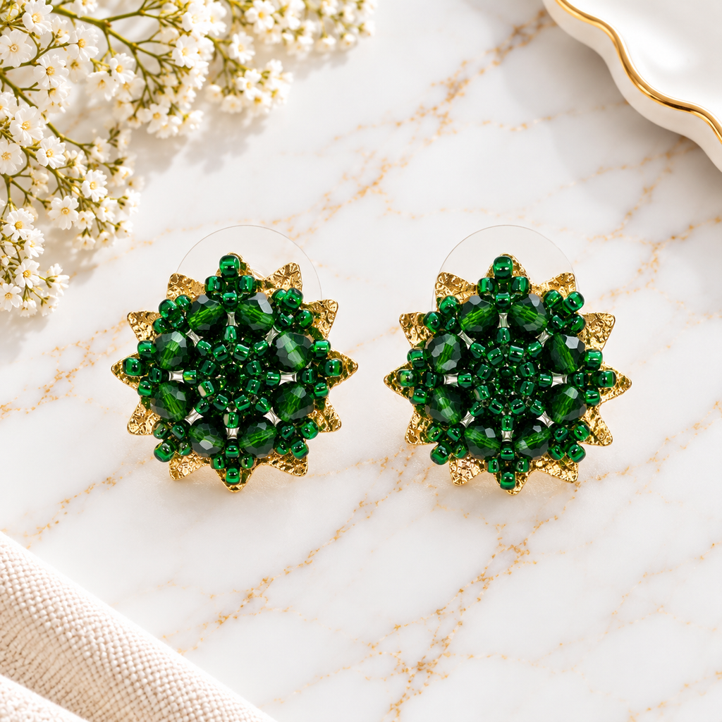 Stars Earrings | Gold-Plated Bronze Jewelry