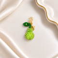 Pear Charm Necklace with Miyuki Beads | Elegant Jewelry