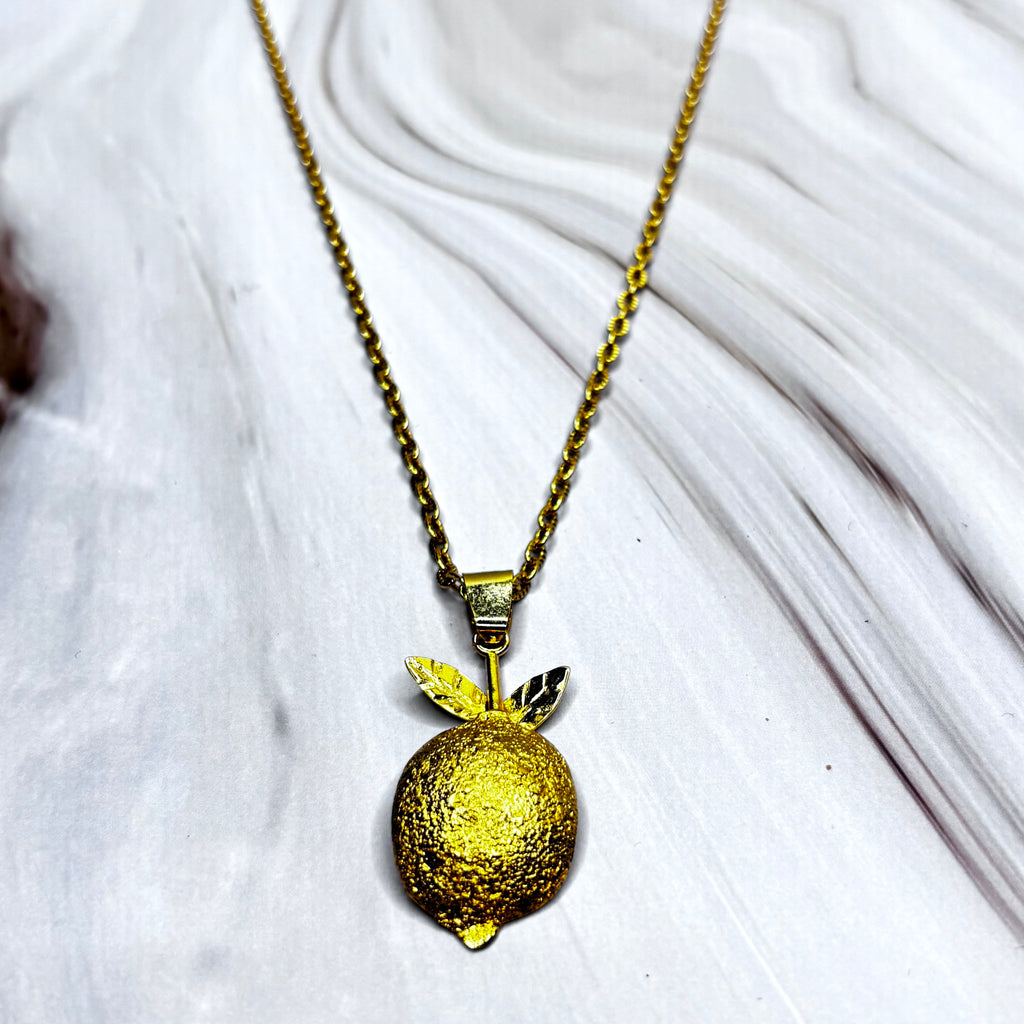 Handmade Lemon Necklace