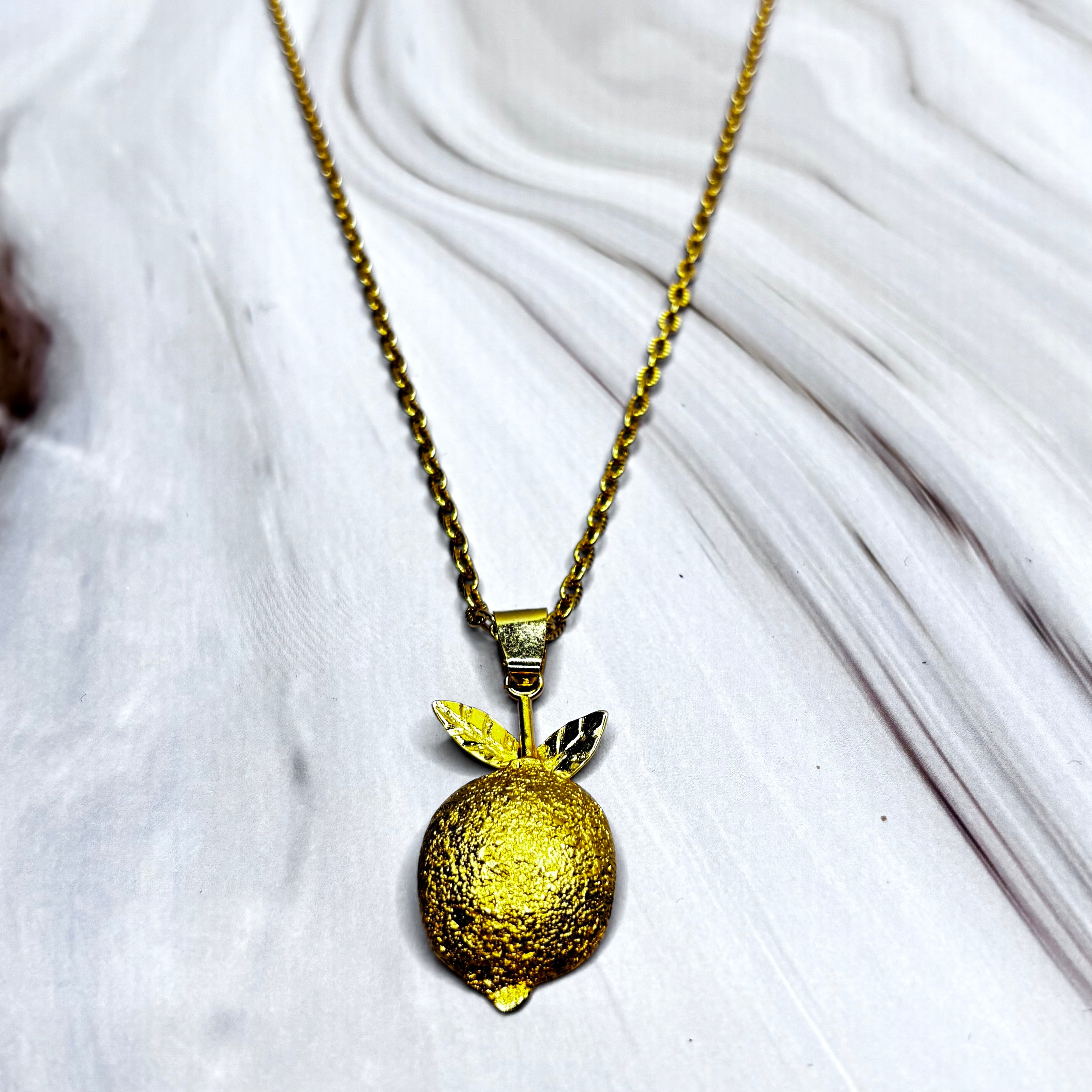 Handmade Lemon Necklace