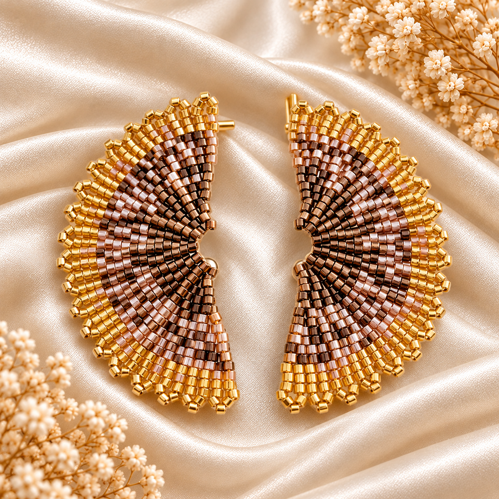 Aurora Fan Earrings – Miyuki Earrings | Bellalu Jewelry