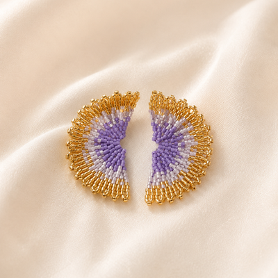 Aurora Fan Earrings – Miyuki Earrings | Bellalu Jewelry