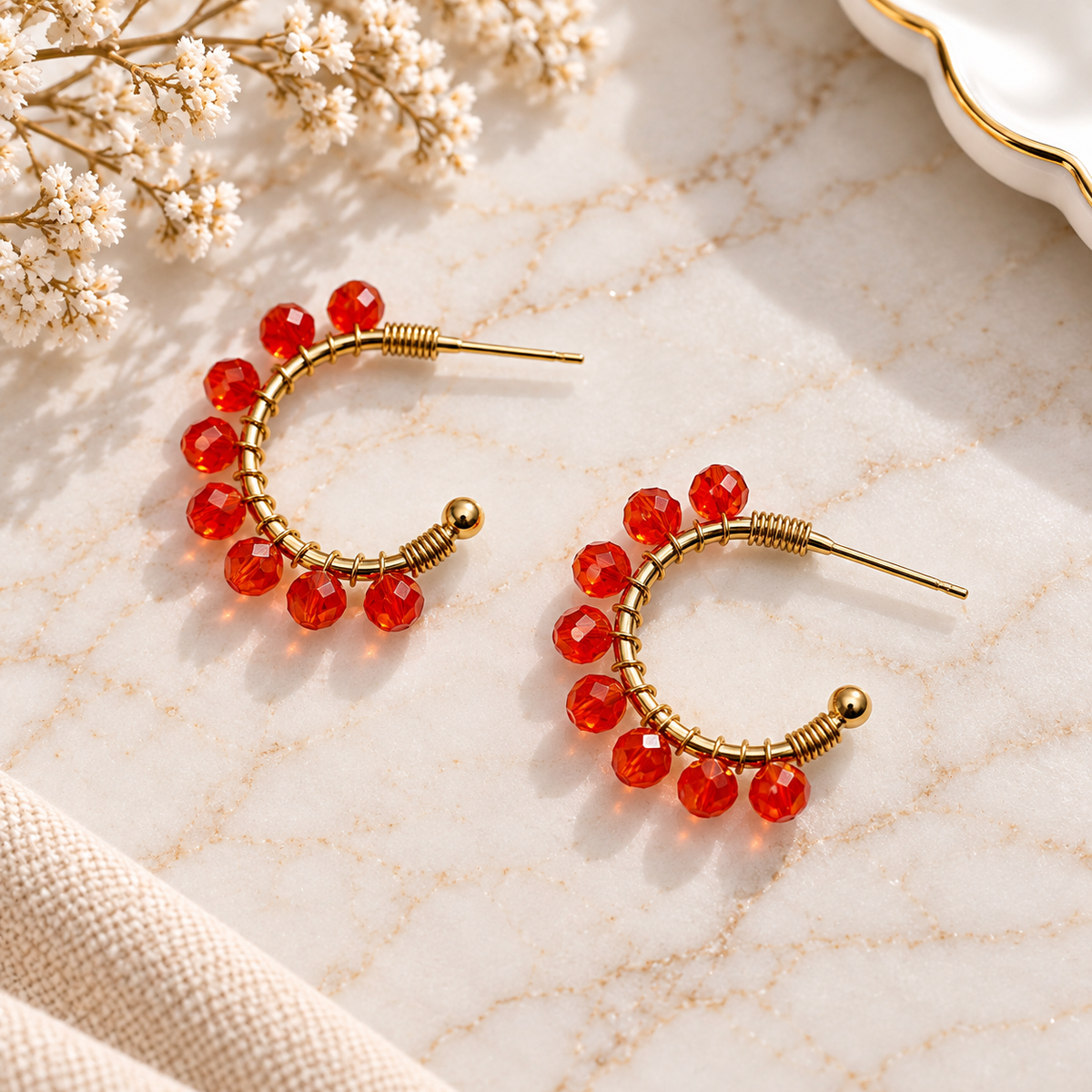 Atoleah Earrings | Handmade Beaded Statement Earrings | Bellalu Jewelry