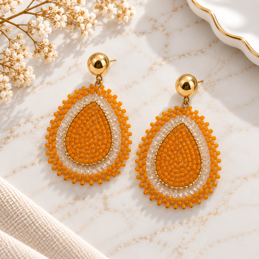 Dryane Earrings | Elegant Handmade Statement Earrings