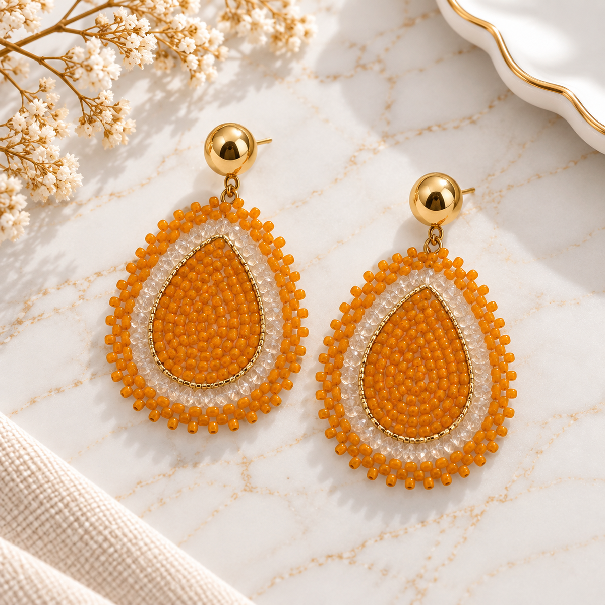 Dryane Earrings | Elegant Handmade Statement Earrings