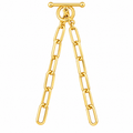 Gold-Plated Bronze Paper Clip Chain | Bellalu Jewelry