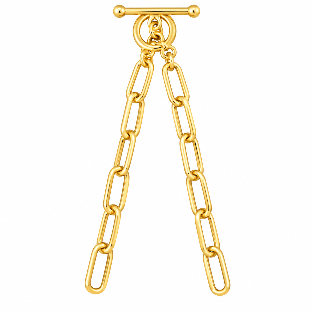 Gold-Plated Bronze Paper Clip Chain | Bellalu Jewelry