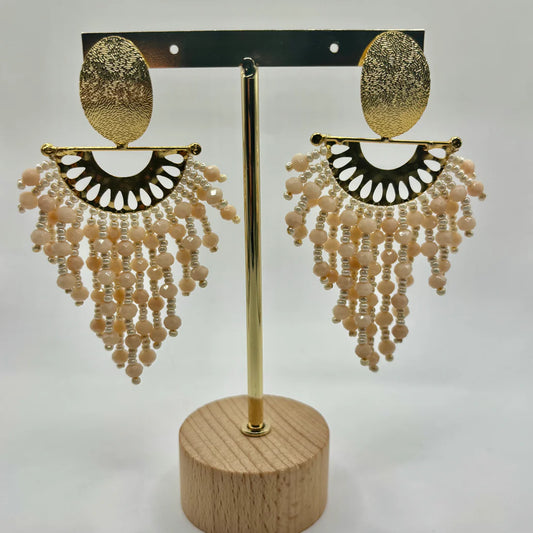 Cascade Earrings featuring a flowing, layered design with a polished finish, creating a graceful and sophisticated statement for any occasion.