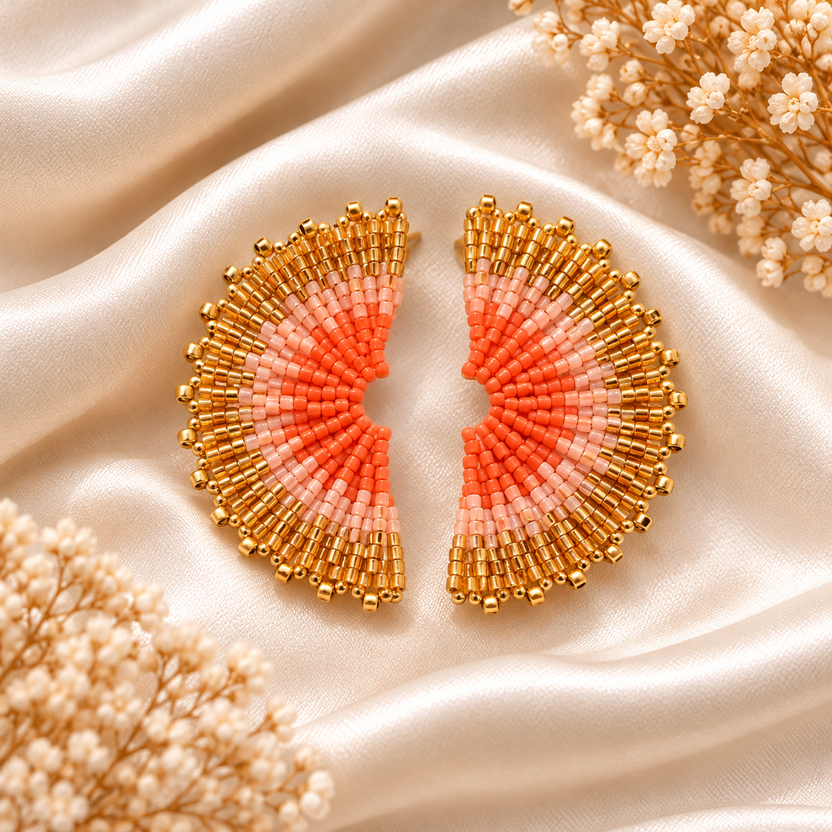 Aurora Fan Earrings – Miyuki Earrings | Bellalu Jewelry