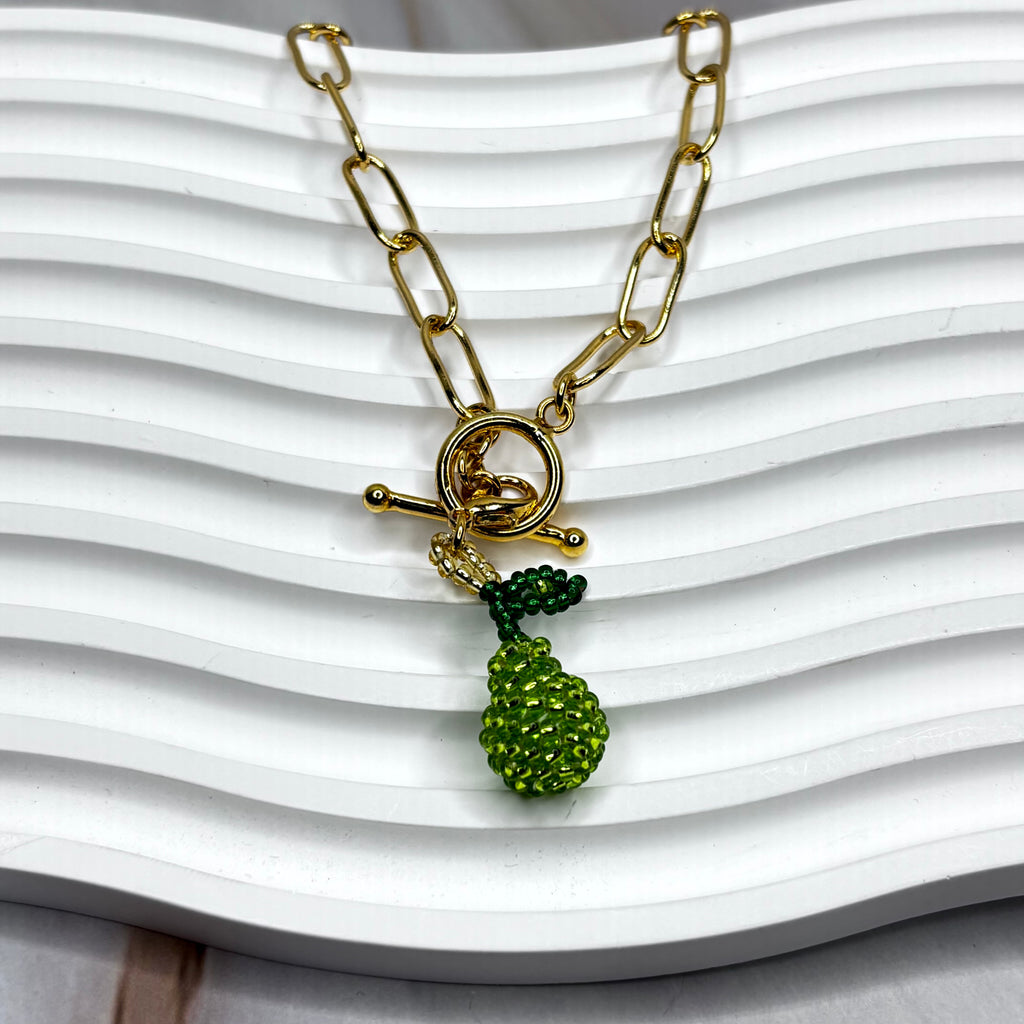 🍐 Golden Orchard Charm – Handcrafted Pear Elegance 🍐