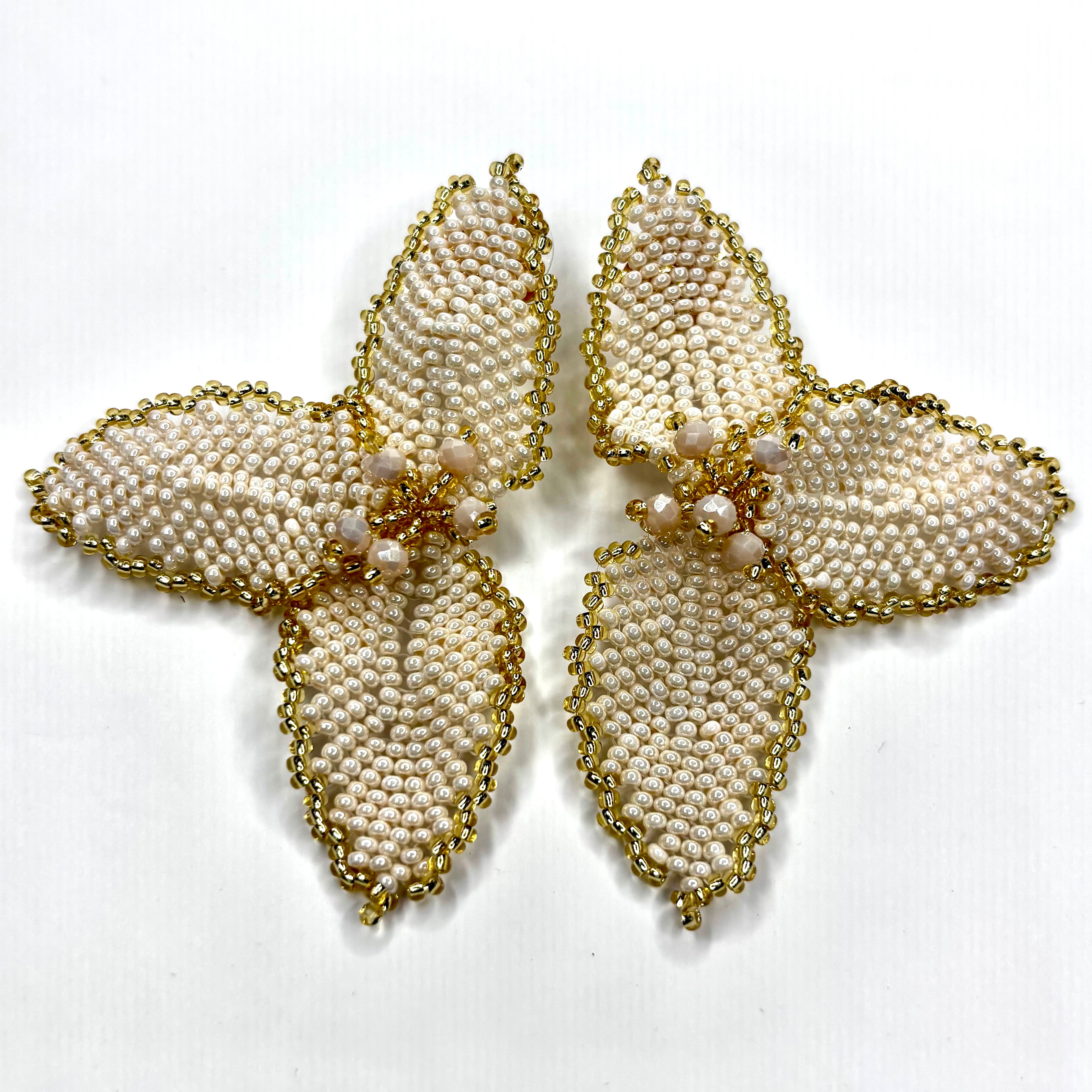 Half Flower Earrings Modern Floral Statement Jewelry for Women