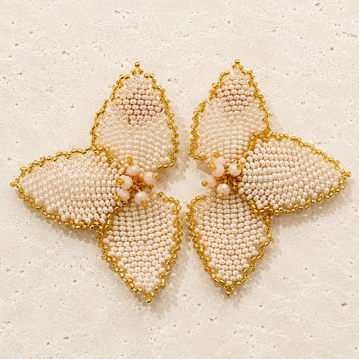 Half Flower Earrings Modern Floral Statement Jewelry for Women