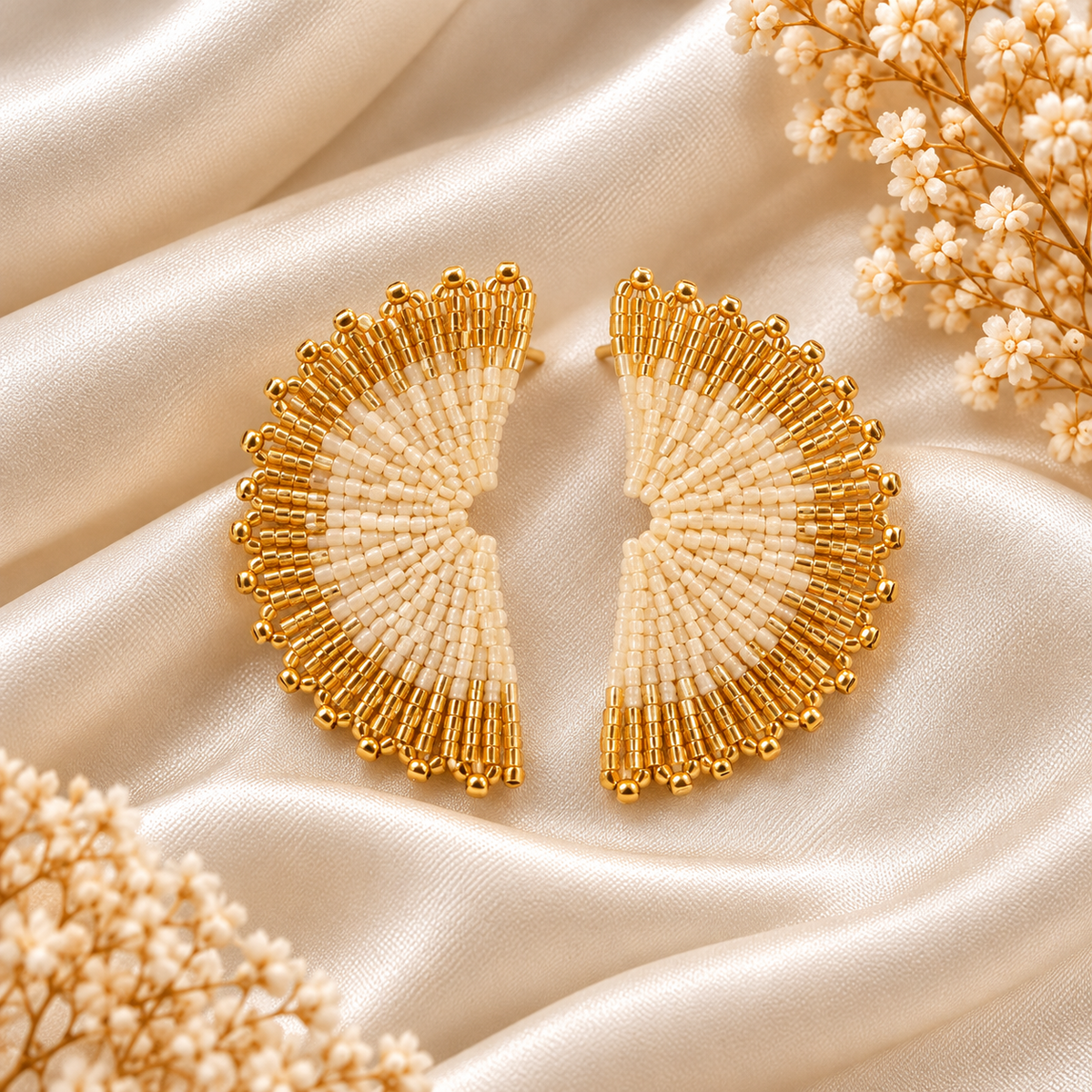 Aurora Fan Earrings – Miyuki Earrings | Bellalu Jewelry