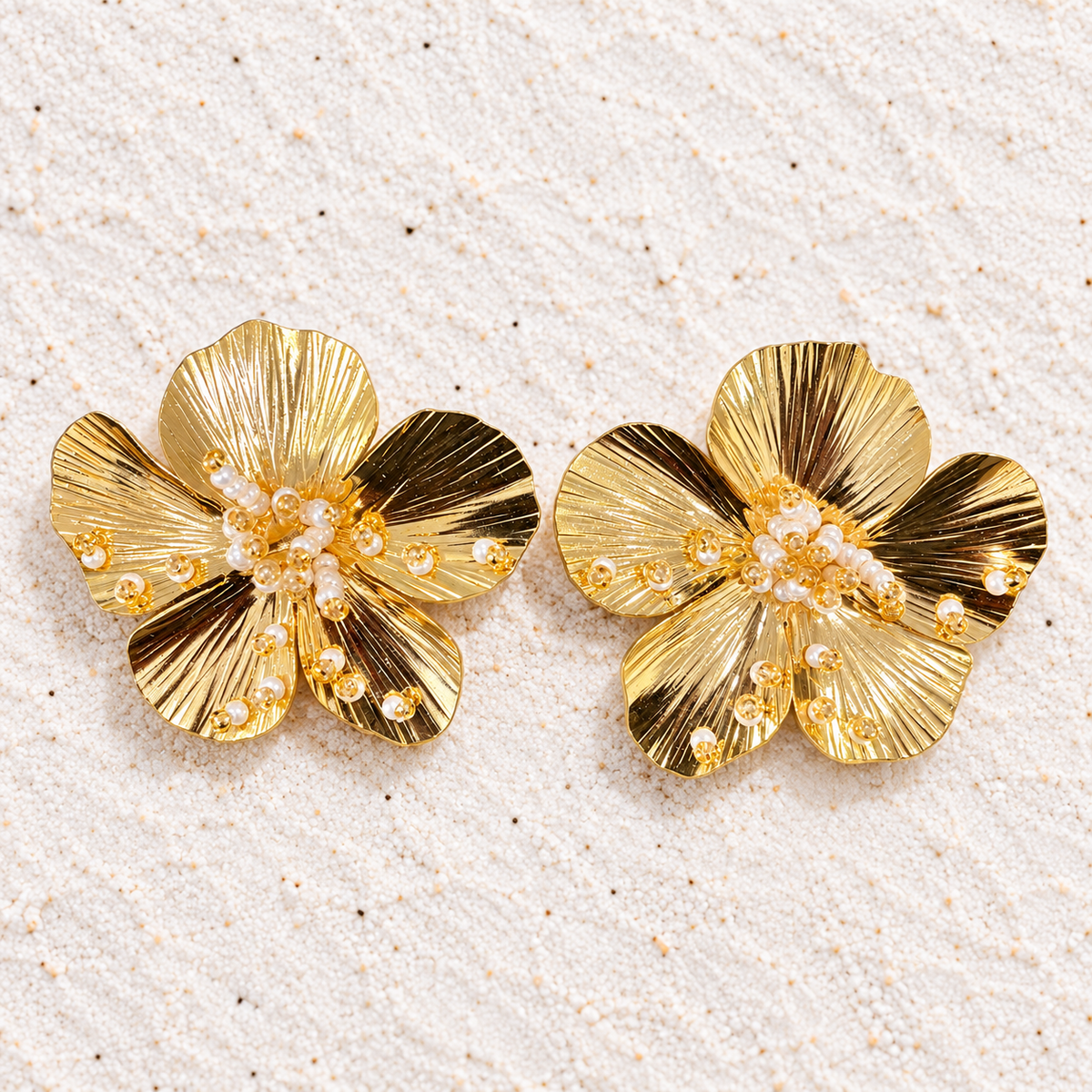Hadassah Flower Shape Earrings | Bellalu