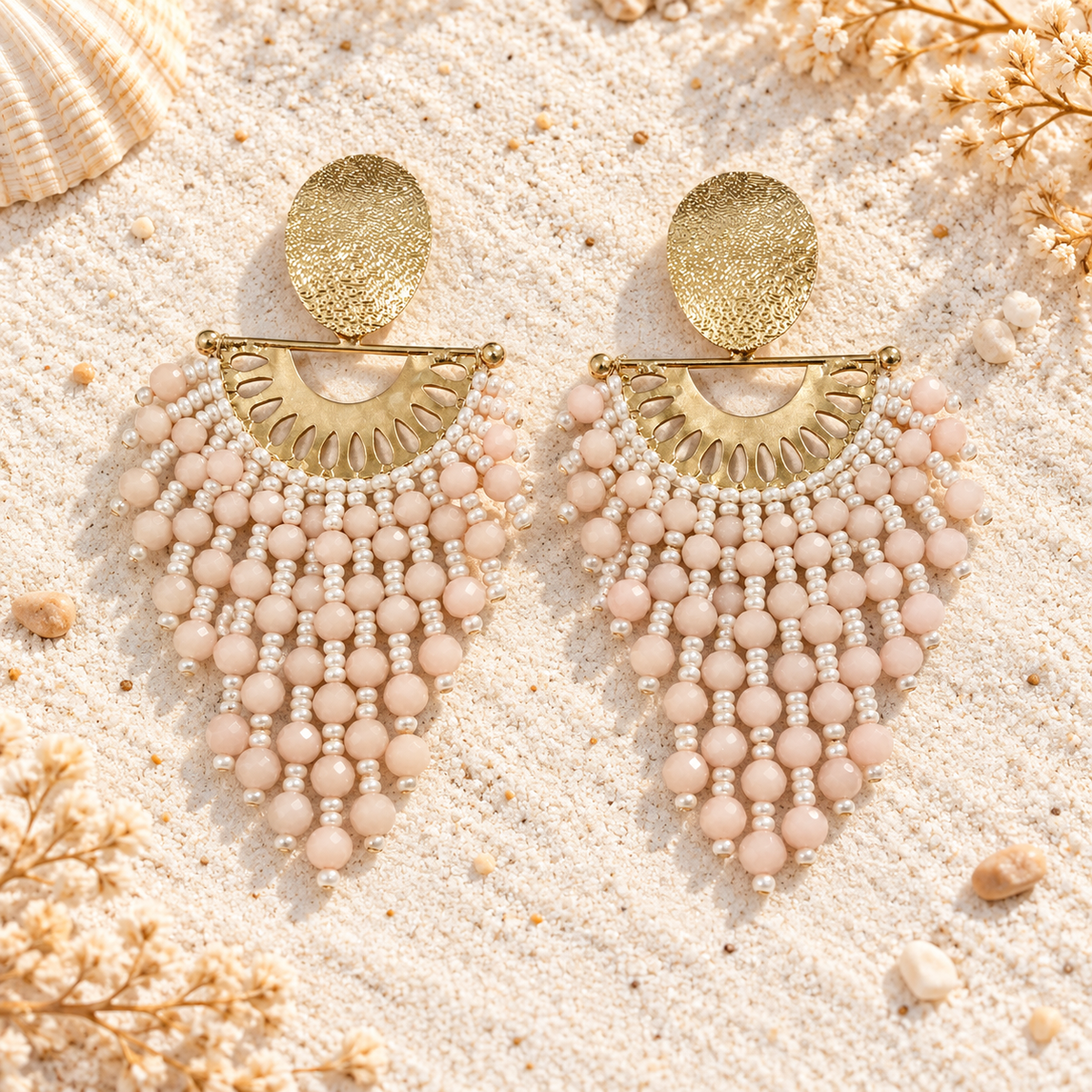 Cascade Earrings | Handmade Beaded Statement Earrings | Bellalu Jewelry