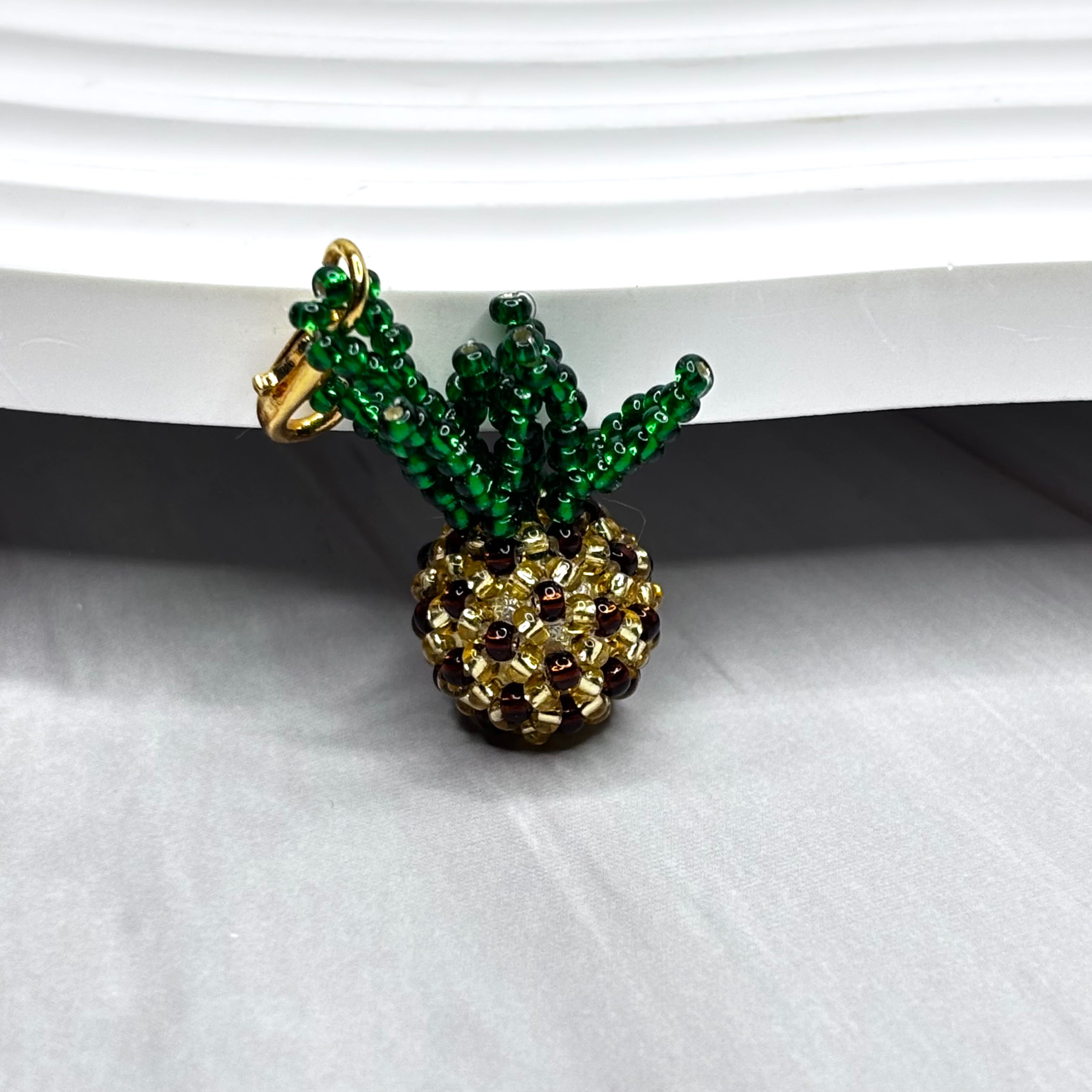🍍 Golden Tropic Delight – Handmade Pineapple Charm 🍍