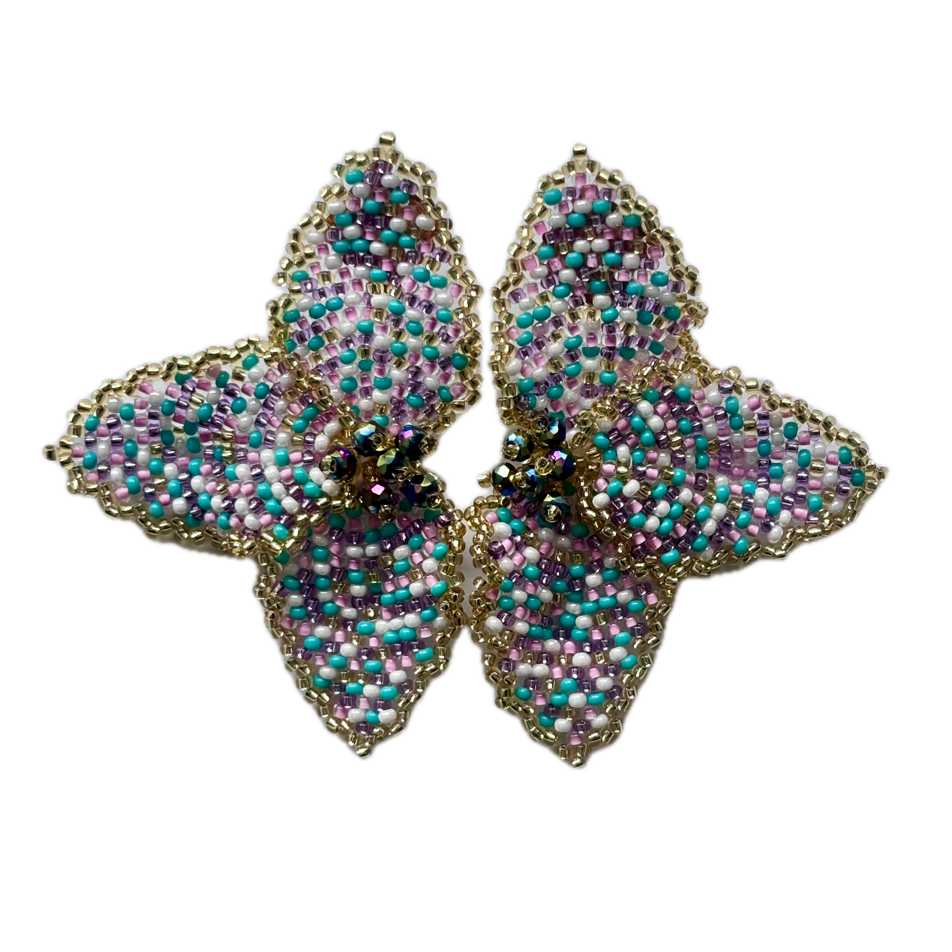 Half Flower Earrings Modern Floral Statement Jewelry for Women