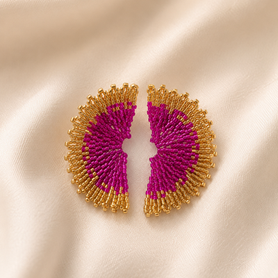 Aurora Fan Earrings – Miyuki Earrings | Bellalu Jewelry