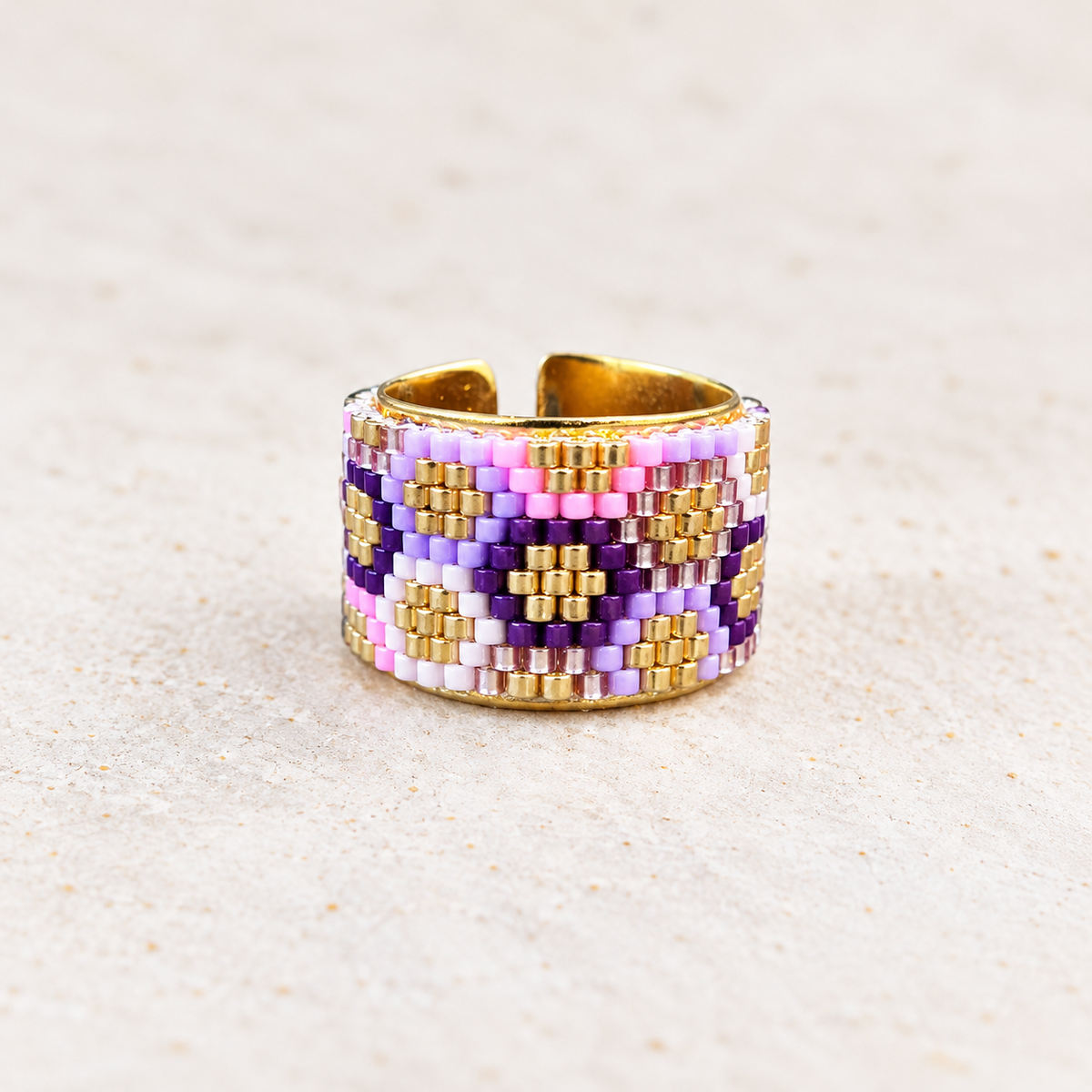Micah Geometric Miyuki Adjustable Rings