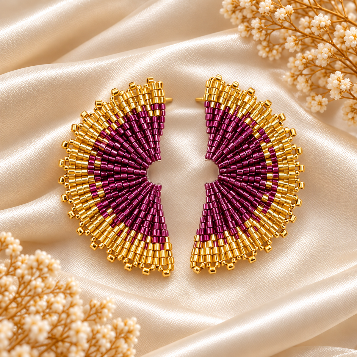 Aurora Fan Earrings – Miyuki Earrings | Bellalu Jewelry