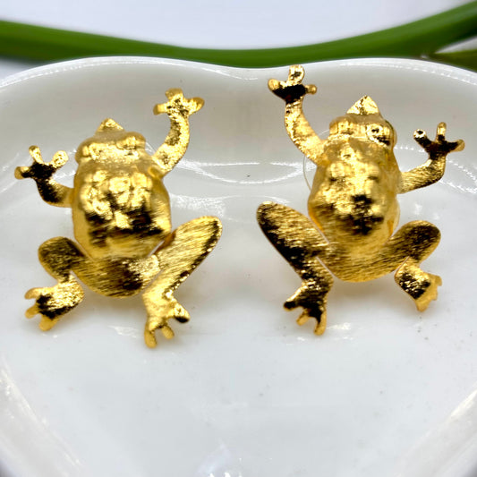 Swamp Frogs Handmade Earrings