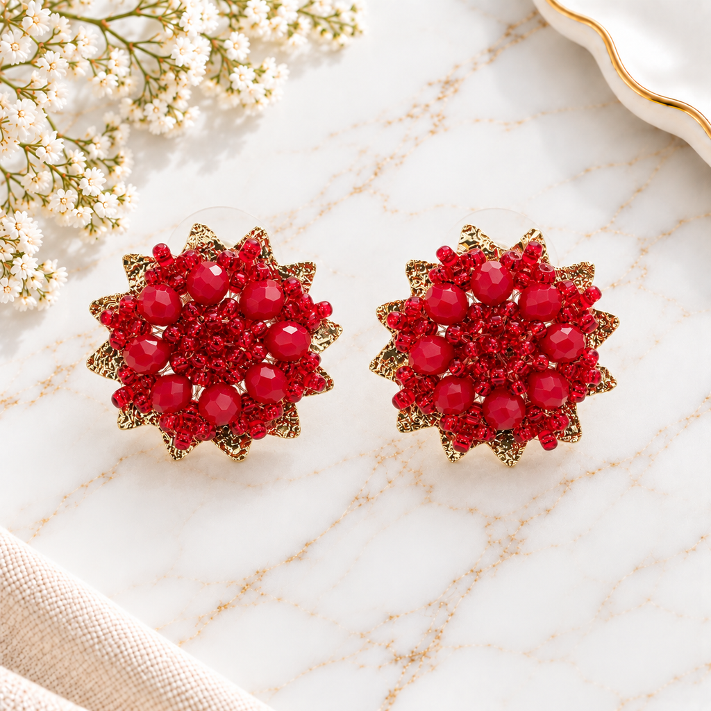 Stars Earrings | Gold-Plated Bronze Jewelry