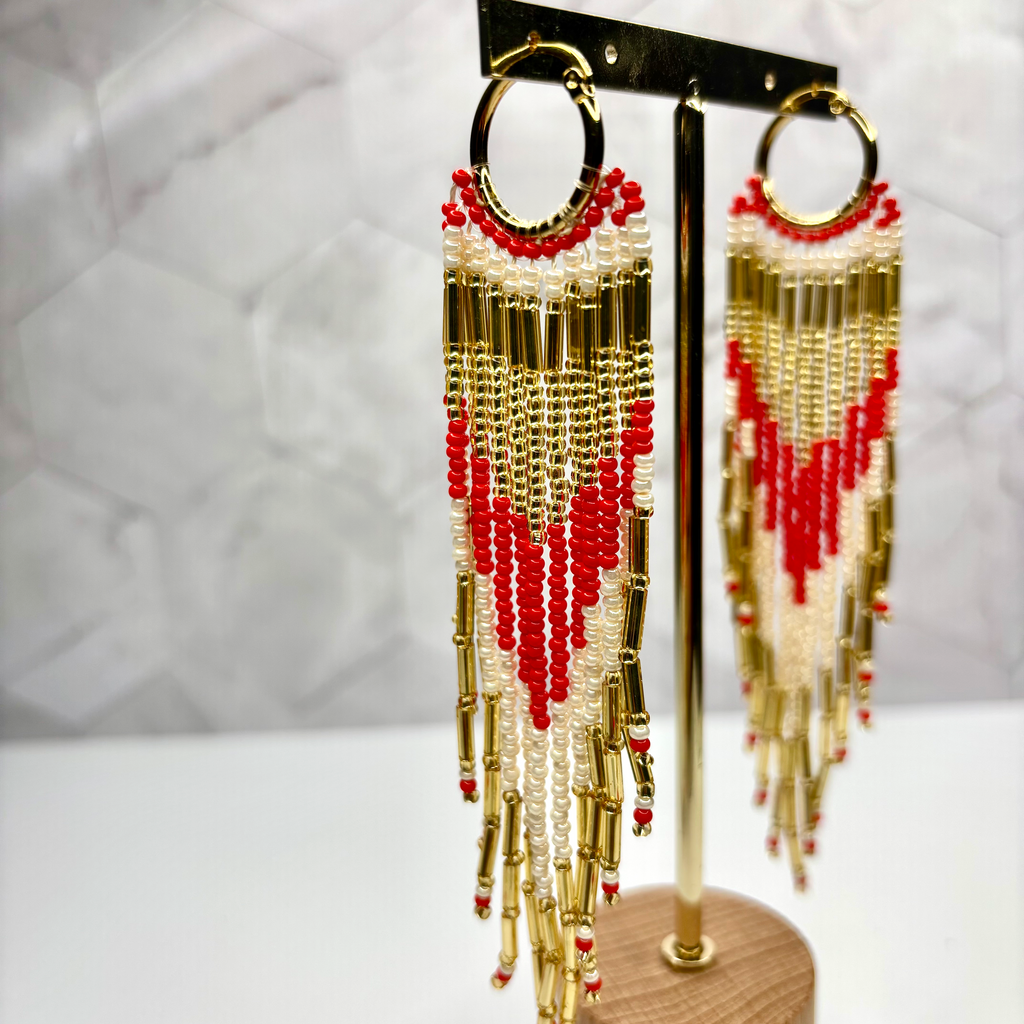 Boucles d'oreilles à pompons faites à la main